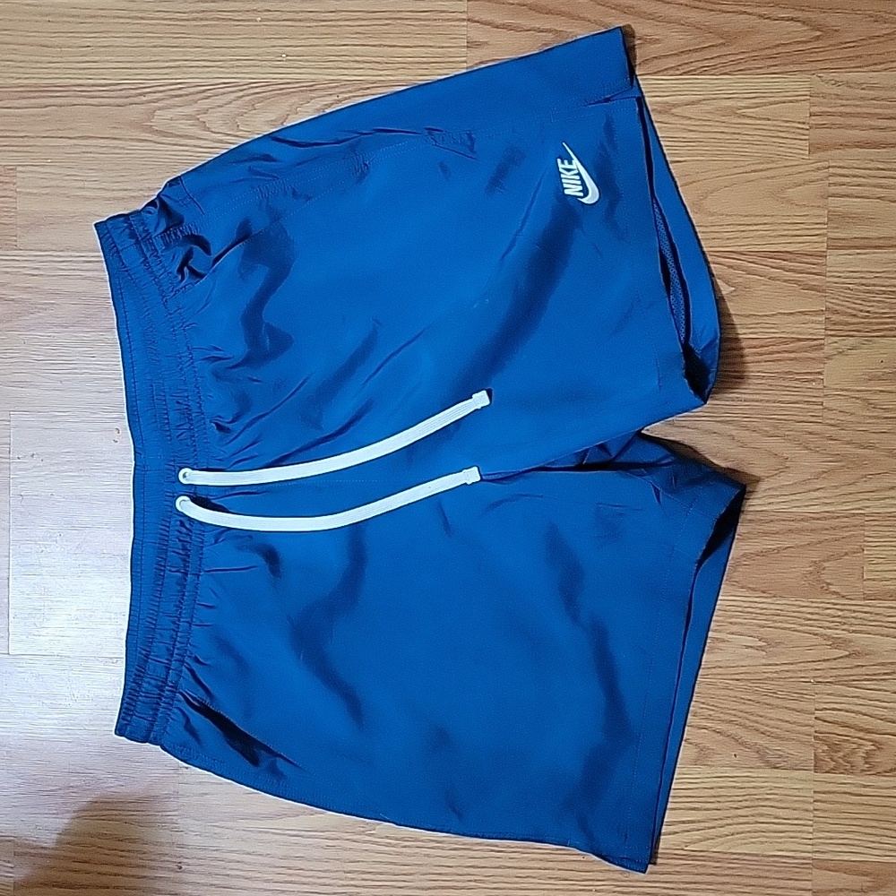 Nike woven mens blue turquoise shorts (L)